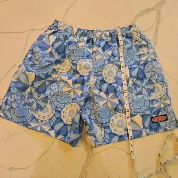 Vineyard Vines Mens Umbrella Abstract Print Swim Trunks Blue White Size Large - Picture 9 of 10
